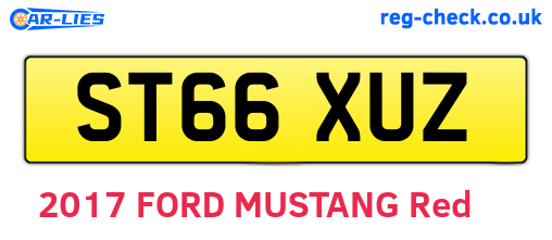ST66XUZ are the vehicle registration plates.