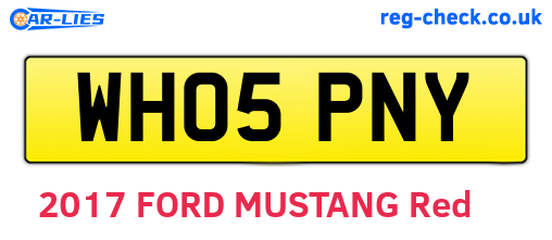 WH05PNY are the vehicle registration plates.