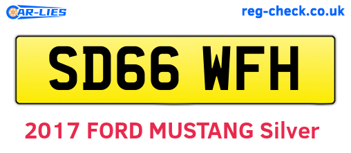 SD66WFH are the vehicle registration plates.