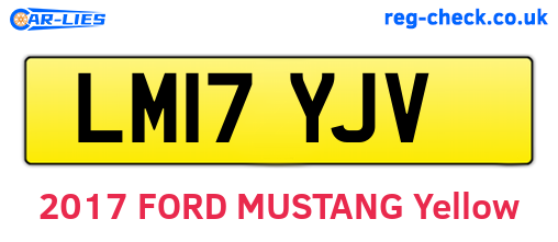 LM17YJV are the vehicle registration plates.