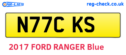 N77CKS are the vehicle registration plates.