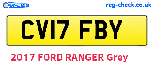 CV17FBY are the vehicle registration plates.