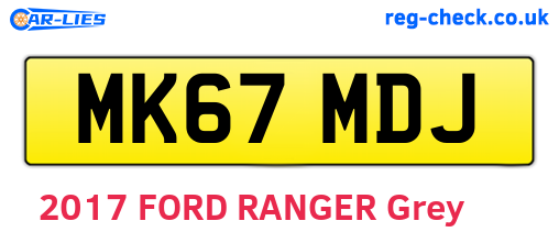 MK67MDJ are the vehicle registration plates.
