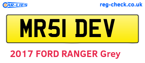 MR51DEV are the vehicle registration plates.