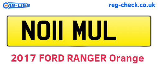 NO11MUL are the vehicle registration plates.