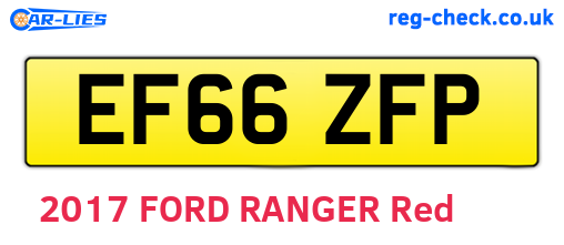 EF66ZFP are the vehicle registration plates.