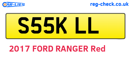 S55KLL are the vehicle registration plates.