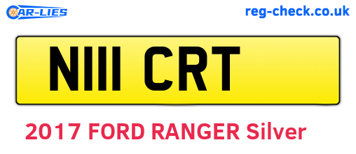 N111CRT are the vehicle registration plates.