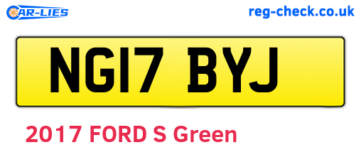 NG17BYJ are the vehicle registration plates.