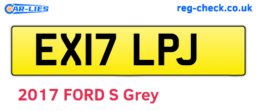 EX17LPJ are the vehicle registration plates.
