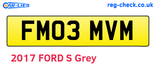 FM03MVM are the vehicle registration plates.