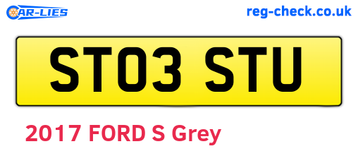 ST03STU are the vehicle registration plates.