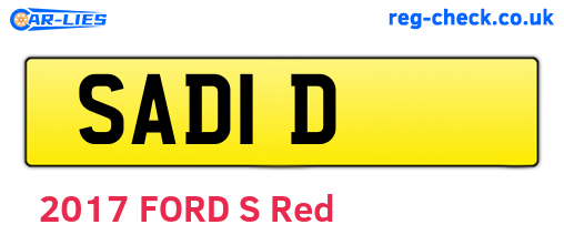 SAD1D are the vehicle registration plates.