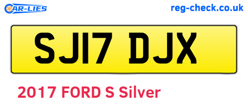 SJ17DJX are the vehicle registration plates.