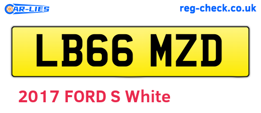 LB66MZD are the vehicle registration plates.