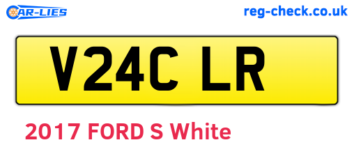 V24CLR are the vehicle registration plates.