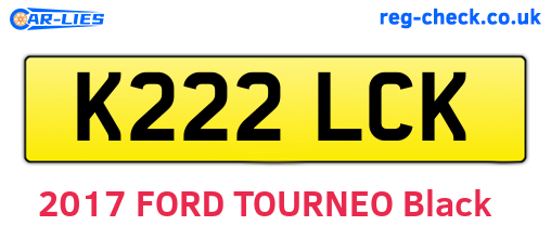 K222LCK are the vehicle registration plates.