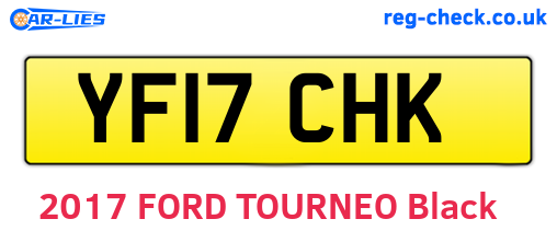 YF17CHK are the vehicle registration plates.