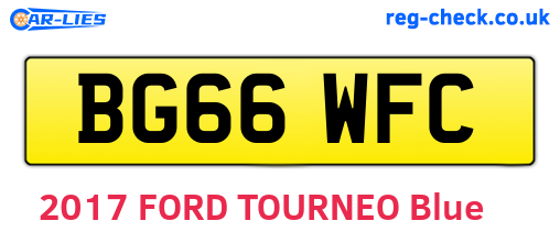 BG66WFC are the vehicle registration plates.