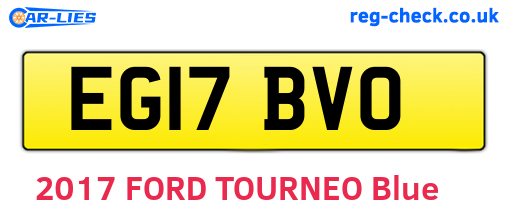 EG17BVO are the vehicle registration plates.