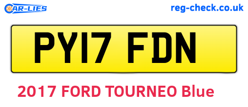 PY17FDN are the vehicle registration plates.