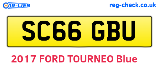 SC66GBU are the vehicle registration plates.
