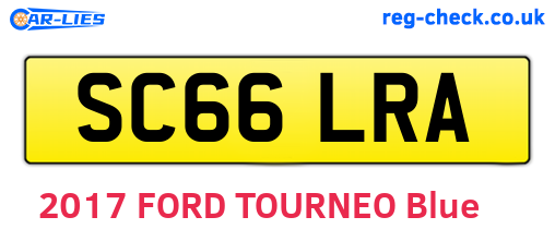 SC66LRA are the vehicle registration plates.