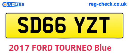 SD66YZT are the vehicle registration plates.
