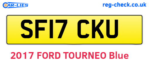 SF17CKU are the vehicle registration plates.