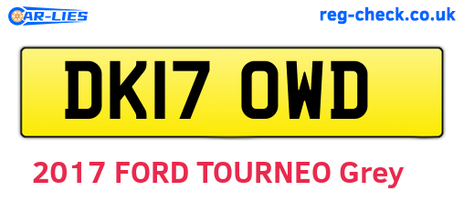 DK17OWD are the vehicle registration plates.