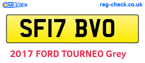SF17BVO are the vehicle registration plates.