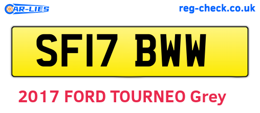 SF17BWW are the vehicle registration plates.