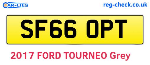 SF66OPT are the vehicle registration plates.
