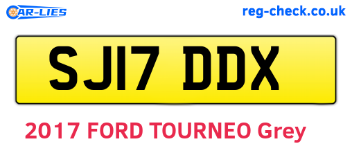 SJ17DDX are the vehicle registration plates.