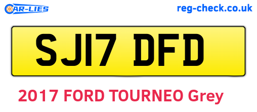 SJ17DFD are the vehicle registration plates.