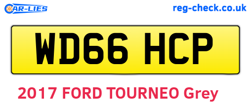 WD66HCP are the vehicle registration plates.
