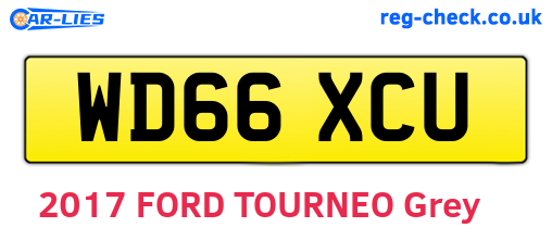WD66XCU are the vehicle registration plates.