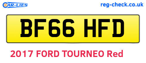 BF66HFD are the vehicle registration plates.