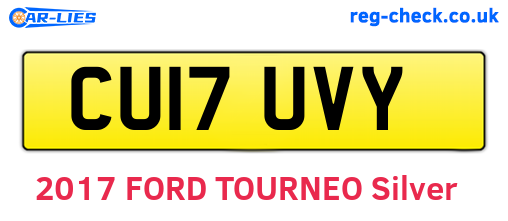 CU17UVY are the vehicle registration plates.