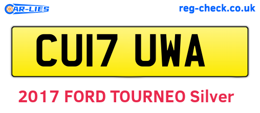 CU17UWA are the vehicle registration plates.