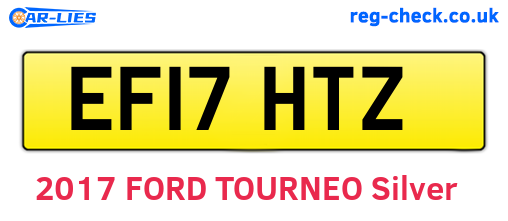 EF17HTZ are the vehicle registration plates.
