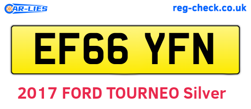 EF66YFN are the vehicle registration plates.