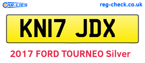 KN17JDX are the vehicle registration plates.