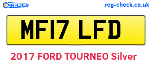 MF17LFD are the vehicle registration plates.