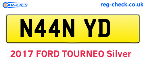 N44NYD are the vehicle registration plates.