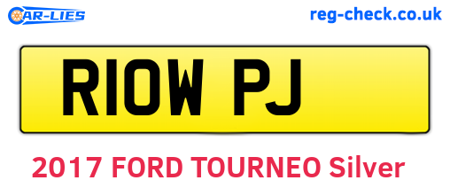 R10WPJ are the vehicle registration plates.