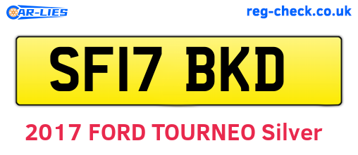 SF17BKD are the vehicle registration plates.