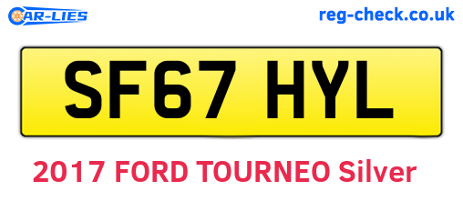 SF67HYL are the vehicle registration plates.