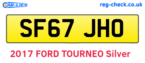 SF67JHO are the vehicle registration plates.