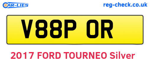 V88POR are the vehicle registration plates.